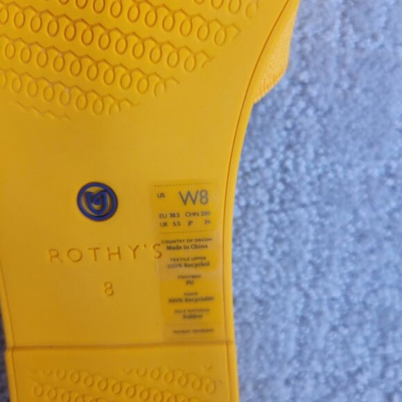 Rothy’s The Slide Canary Slip On Sandals Women’s Size US 7, 7.5, 8, 8.5,9 - Picture 7 of 8